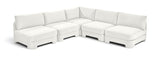 Hammond - Velvet Performance Fabric Upholstered 5 Piece Armless Sectional