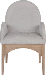 Waldorf - Chenille Dining Arm Chair With Natural Legs