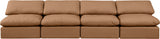 Indulge - Faux Leather 4 Seat Modular Armless Sofa