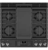 GE(R) 30" Slide-In Front-Control Convection Gas Range with No Preheat Air Fry - (JGS760FPDS)