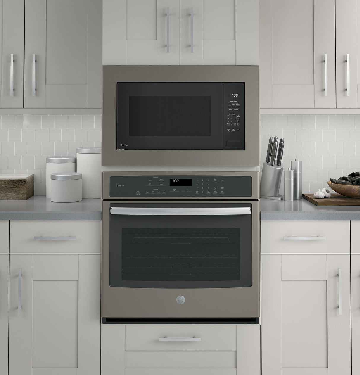 GE Profile PCWK22U1WDD microwave control features detail