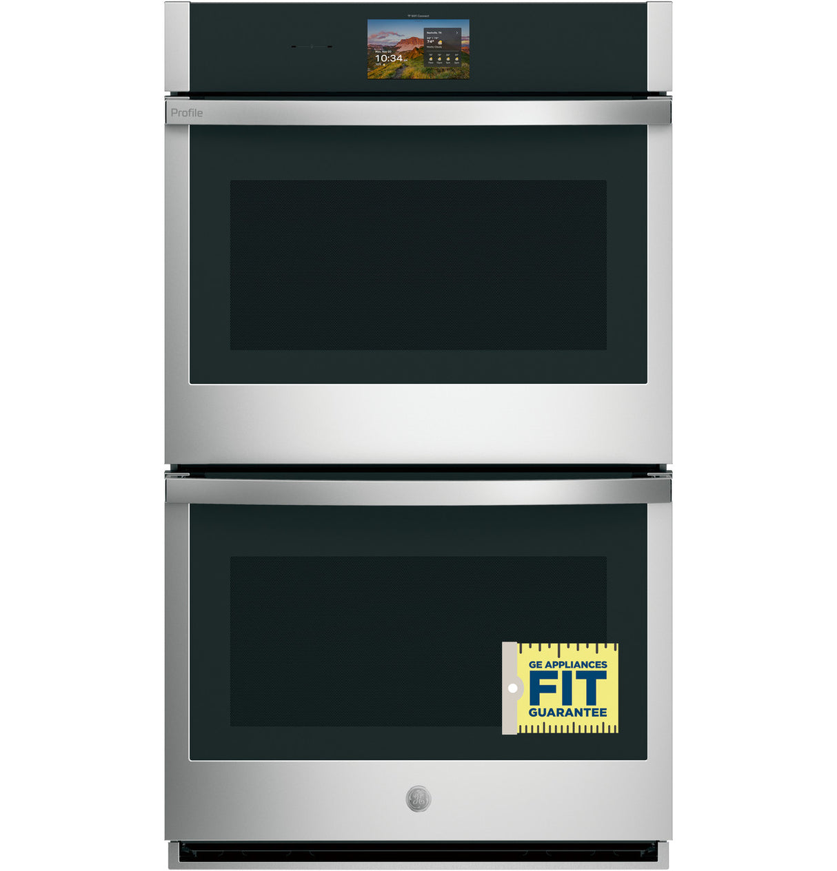 GE Profile PKD7000SZSS double wall oven angled view