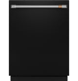 Café 24" CustomFit Smart Built-In Dishwasher with Ultra Wash & Dual Convection Ultra Dry, 16 Place Settings, 44 dBA - Matte Black with Brushed Stainless Handles