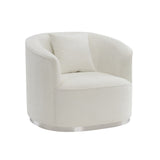 Odette - Chair With Pillow - Beige Chenille