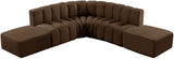 Arc - Velvet 6 Piece Corner Modular Sofa