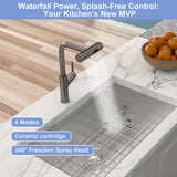 360° Pull Down Kitchen Faucet With 4 Spray Modes