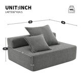 Frame For Oversized Modular U Shaped Sectional, Floor Couch Convertible Compressed Couch Spacious Foam Filled Sofa
