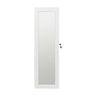 Jewelry Armoire Organizer With Full Length Mirror, Wall Mounted Lockable Cabinet With LED Light