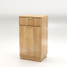 Tilt Out Trash Can Cabinet With Wave Textured Drawer & Pull Out Bin