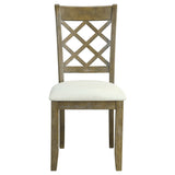 Karsen - Side Chair (Set of 2) - Beige Linen & Rustic Oak