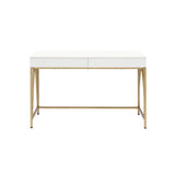 Lightmane - Writing Desk Same Ac00900) - White High Gloss & Gold