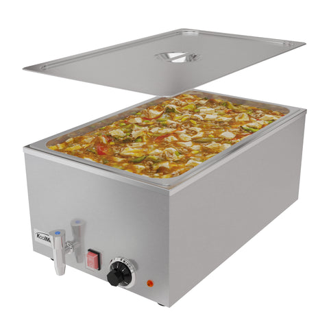 21 Qt. One-Section Electric Countertop Food Warmer With Faucet, CFW-1T.