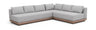 Solace - Olefin Performance Fabric 3 Piece Outdoor Patio Modular Sectional (Sofa, Loveseat & Corner Chair)
