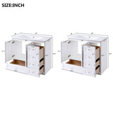 Shaker Free Standing Bathroom Vanity Cabinet With Sink, Soft Close Drawers, Soft Close Doors