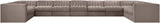 Rummi - Velvet Performance Fabric Upholstered 11 Piece Modular Sectional