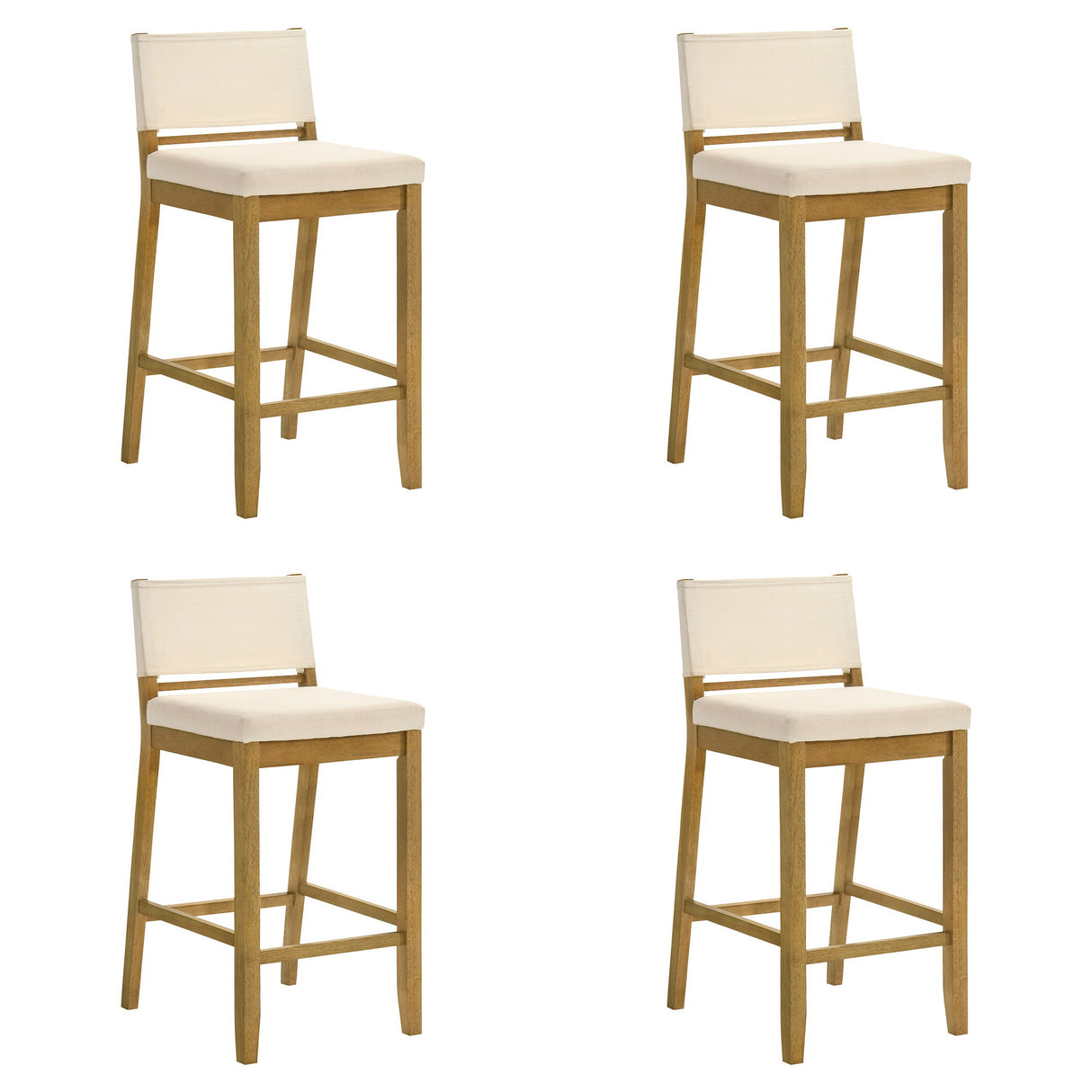 Yaneli - Contemporary Natural Wood Bar Height Kitchen Bar Stool