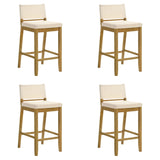 Yaneli - Contemporary Natural Wood Bar Height Kitchen Bar Stool