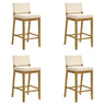 Yaneli - Contemporary Natural Wood Bar Height Kitchen Bar Stool