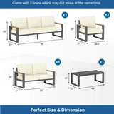 Modern Outdoor Sofa Set With Coffee Table