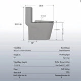 1 Piece Toilet With Tornado Flush, Dual Flush, And ADA Height Comfort Chair