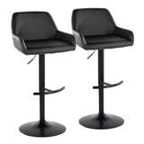 Daniella - Adjustable Barstool With Swivel - Black Metal (Set of 2)