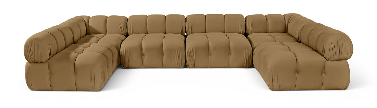 Orin - U-Shaped Velvet 6 Piece Modular Sectional