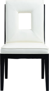 Gwendolyn - Faux Leather Dining Side Chair With Black Frame (Set of 2)