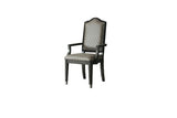 House Beatrice - Arm Chair (Set of 2) - Two Tone Gray Fabric & Charcoal
