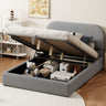 Upholstered Platform Bed With Hydraulic Storage System