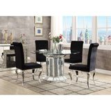 Noralie - Dining Table - Clear Glass Top & Mirrored & Faux Diamonds