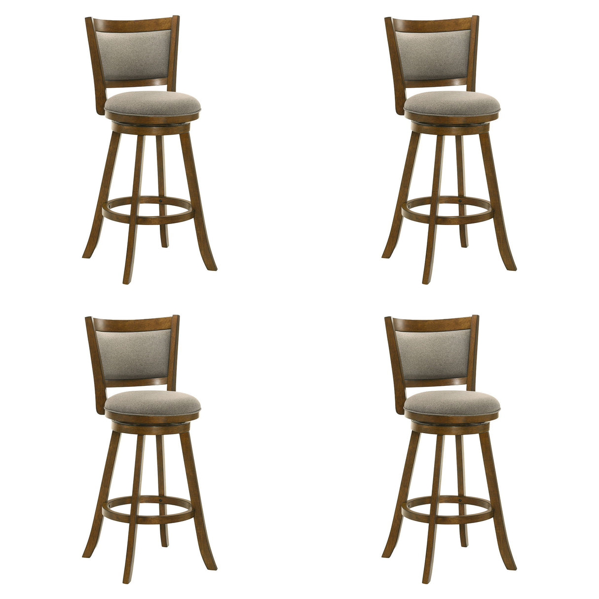 Aiden - Modern Farmhouse Swivel Wood Bar Height Kitchen Bar Stool