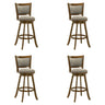 Aiden - Modern Farmhouse Swivel Wood Bar Height Kitchen Bar Stool