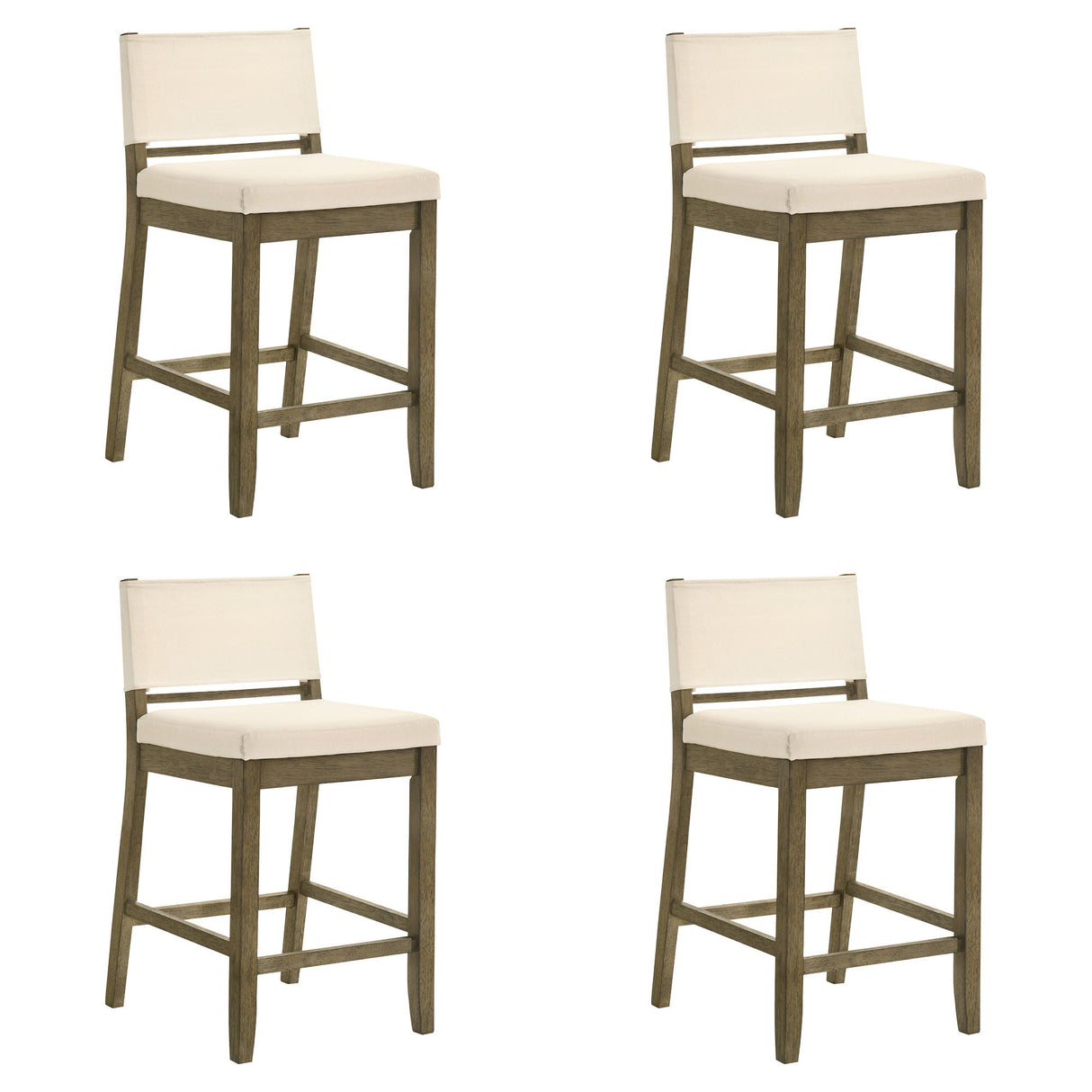 Yaneli - Contemporary Natural Wood Counter Height Kitchen Bar Stool