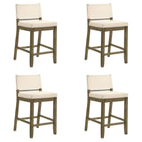 Yaneli - Contemporary Natural Wood Counter Height Kitchen Bar Stool