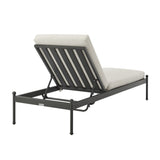 Leni - Outdoor Lounge Chaise With Cushions And Powder Coated Aluminum Frame - Moonveil / Warm Gray