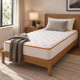 6" Medium Feel Comfort Foam Mattress With Textured Quilted Cover - White - Twin