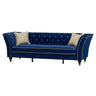 3 Person Sofa With Deep Seat, Tufted Backrest