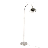 Emery - Contemporary Metal Floor Lamp - Polished Nickel And Clear K9 Crystal With White Metal Accents From Grandview Gallery
