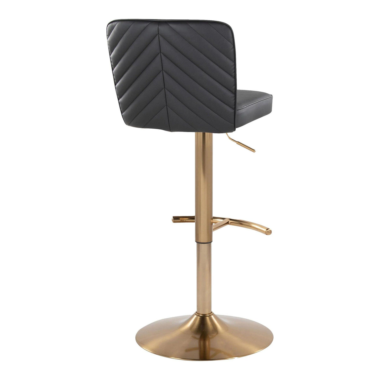 Henry - Adjustable Barstool With Swivel - Gold Metal (Set of 2)