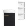 Wall Mounted Bathroom Vanity With Sink And Storage Rack, Soft Close Doors
