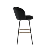 Fran - Fixed-Height Velvet Swivel Barstool (Set of 2