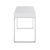 Drift - Desk - White Steel And White Wood