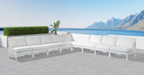 Nizuc - Outdoor Patio 9 Piece Modular Sectional With White Frame