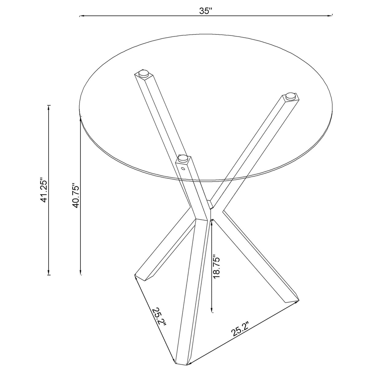 Fraser - Bar Table - Chrome