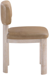 Paloma - Vegan Leather Upholstered Dining Chair (Set of 2) - Tan / Rich Natural