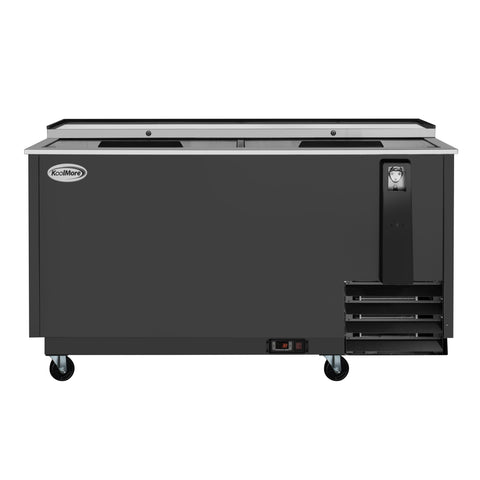 65 in. Commercial Bottle Cooler in Black with Built-In Opener, ETL Listed, 19 cu. ft. (KM-BOC65-BK)