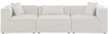 Cube - Linen Modular 3 Seat Sofa