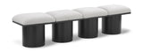Pavilion - 4 Piece Modular Bench With Black Base
