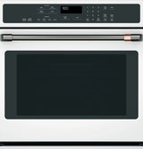 Café CTS90DP4MW2 single wall oven installed in kitchen cabinetry