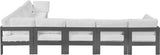 Nizuc - Outdoor Patio 8 Piece Modular Sectional With Gray Frame
